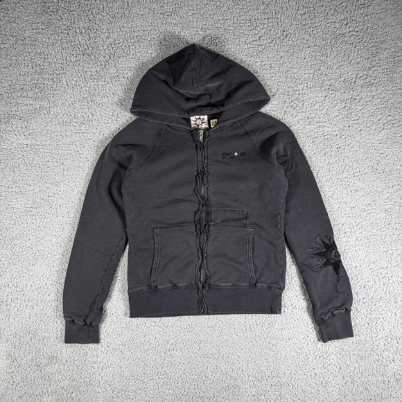 Volcom Tops - Vintage Volcom Star Dove Zip Up Hoodie Womens Medium Black Logo Skate Surf
